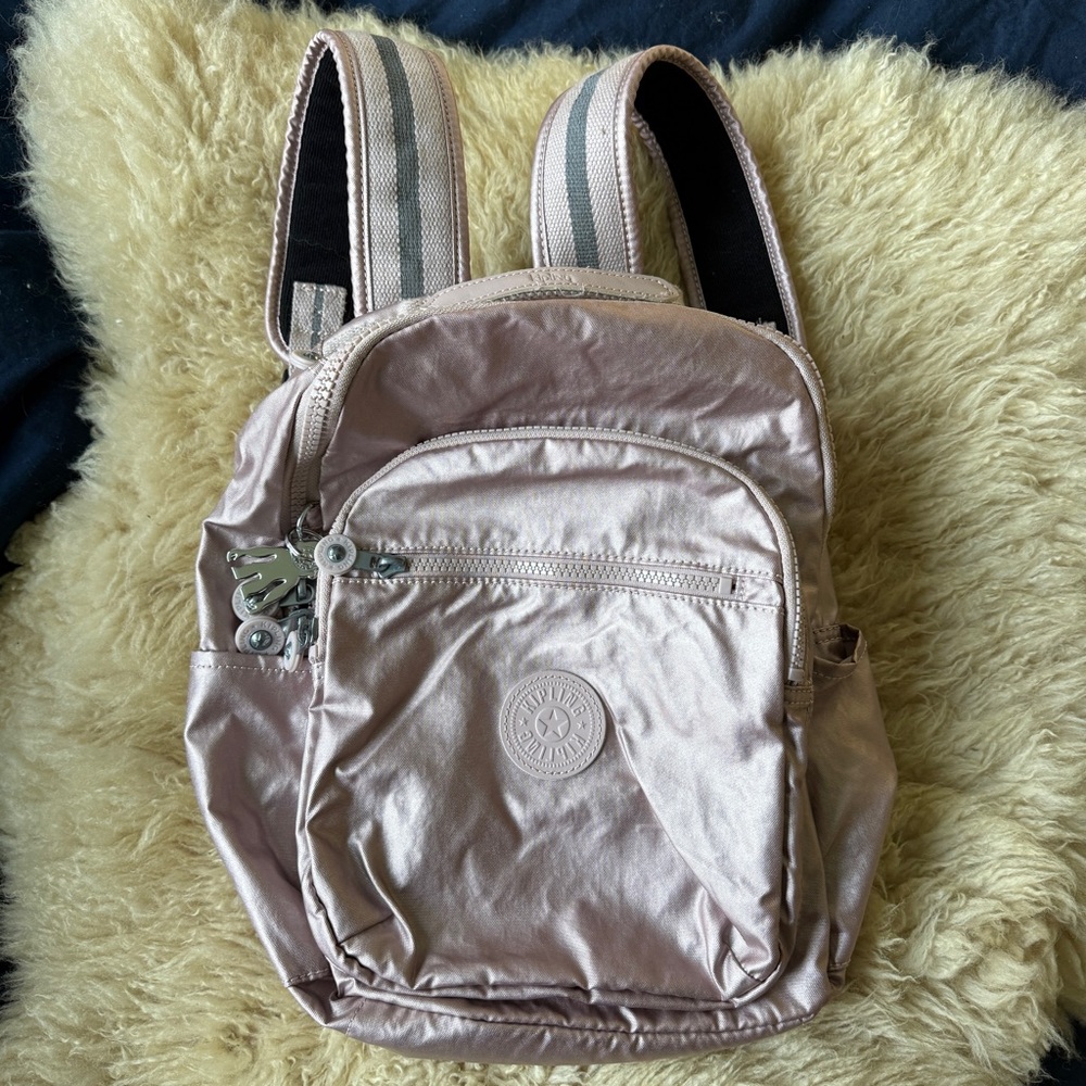 Kipling Metallic Rose Seoul Backpack